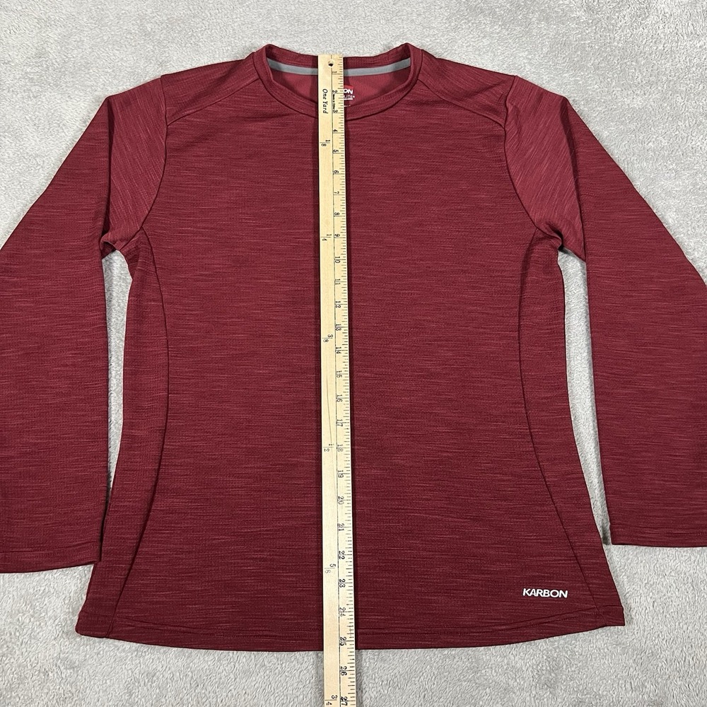Karbon Shirt Womens Large Long Sleeve Base Layer Thermal Red Thermolite - Picture 7 of 12